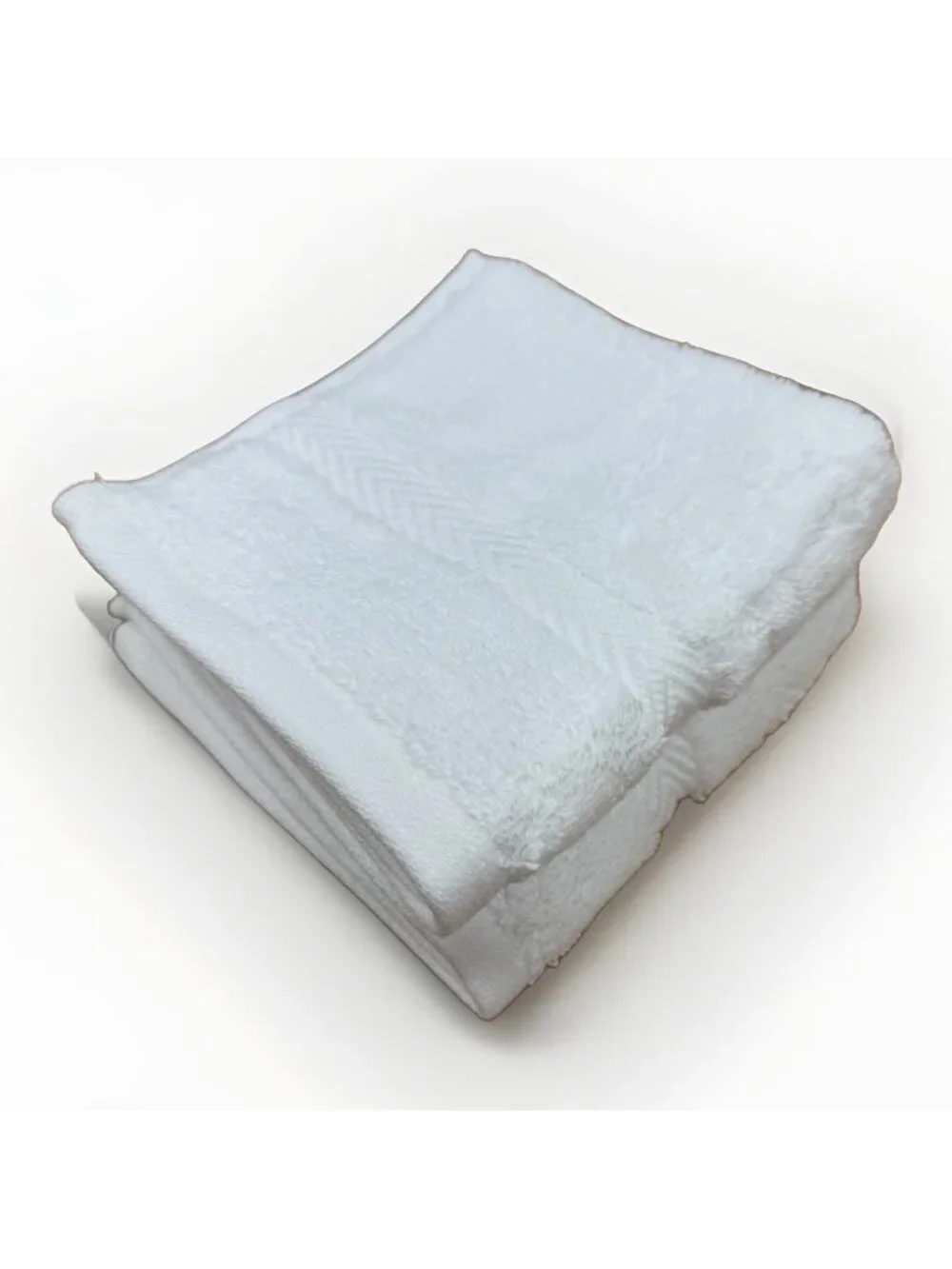 Quince Turkish Cotton Spa Washcloth Towels Set of 2 WHITE 12x12”